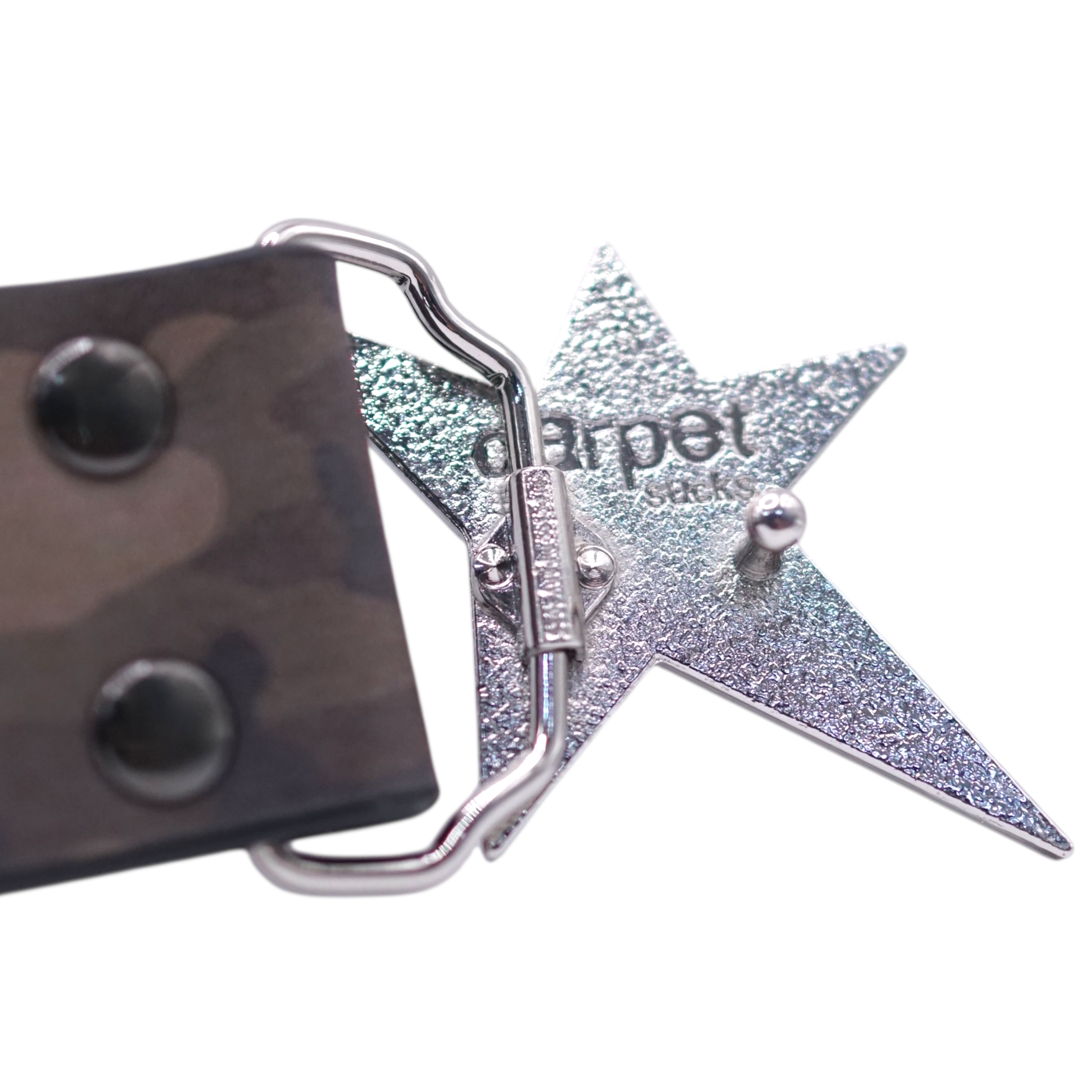 小物 CARPET COMPANY LETHERBELT W BUCKLE CAMO Riveted Leather Belt - Camo — Carpet Company